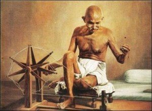 charkha and gandhi