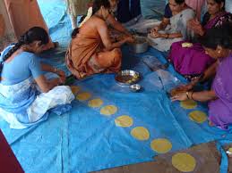 papad making